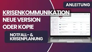 Notfall-/Krisenmanager &ndash; Kopie oder neue Version eines Krisenkommunikationsplans erstellen