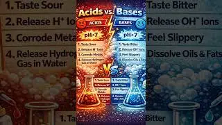 acids VS bases🧪#ytshorts#chemistry#chemistrystudent#sciencefacts#acids#bases#acidvsbase#phscale