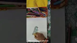 #drawing bird #how to draw bird with the help of S..Kids drawing..