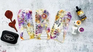Vintage Mixed Media Tag mit Brushos