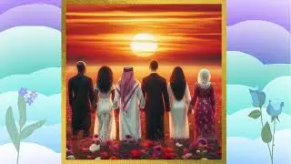 Friends watch the Beautiful 🌇Sunset Day end in the Flower Field🌸
