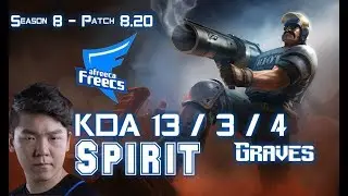 AFs Spirit GRAVES vs GRAGAS Jungle - Patch 8.20 KR Ranked