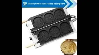 Commercial 3pcs Gold Coin Waffle Maker - Non-Stick Snack Making Equipment