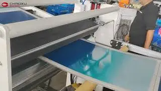 Twin screw extruder machine plastic ABS PC luggage sheet manufacturing machine with colorful film