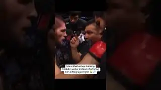 Islam Makhachev drinks Khabibs water Instead of offering him