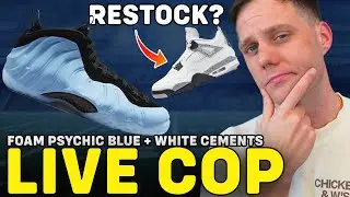 LIVE COP: NIKE AIR FOAMPOSITE  & AIR JORDAN 4 WHITE CEMENT RESTOCK SOON?