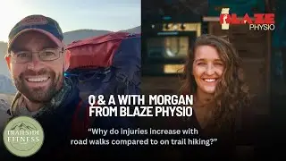 Why do injuries increase with road walks compared to on trail hiking?