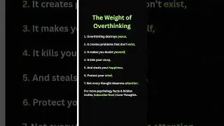 The Weight of Overthinking | Psychology of Mind & Human Nature | Core Thoughts #motivation #quotes