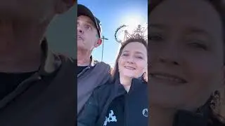 Melissa and Chris at the Toy Story parking lot at Disneyland