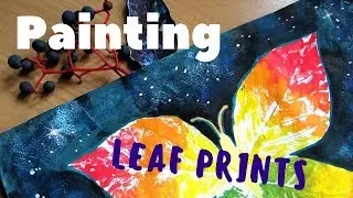 Leaf print butterfly. How to paint a butterfly. Painting Tutorial.
