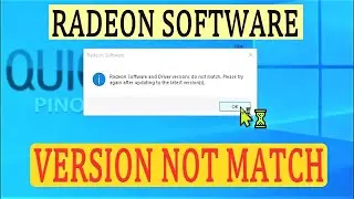 AMD Radeon Software and Driver versions do not match. Please try again after updating. 2024