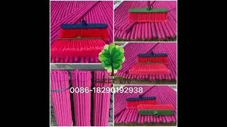High quality broom head with wooden stick💪