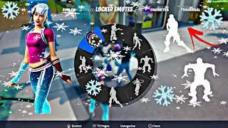 Fortnite Party Royale Flexing Battle Pass Emotes With Frosted Flurry Skin | Funny Moments