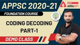 Coding Decoding Part-1 | APPSC 2020-21 | Foundation Course