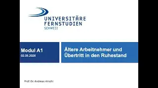Modul A1 - PV4 - Ältere Arbeitnehmende