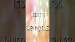 TRIGONOMETRY VALUE  OF TAN (THETA) TILL 360 || VERY EASY TRICK || MATHS ISLAND