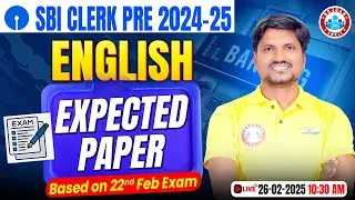 SBI Clerk English Memory Based Paper 2025 | SBI Clerk Pre English 22 Feb All Shifts | by RKMehto Sir