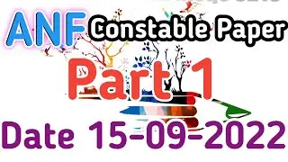 ANF Constable paper Date 15-09-2022 today ANF Constable paper