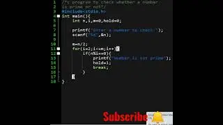 prime numbers check- C programming #shorts #short #ytshorts #programming #coding #hashcoder