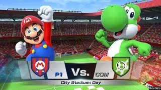 Mario Sports Superstars - Mario/Baby Luigi Vs. Yoshi/Bowser Jr.