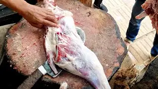Goat Meat Cutting Expert Butcher | Meat Cutting Skills | Amazing Mutton Cutting Skills