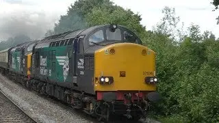 Freight trains rail tour & ECS move at oldfield park Westbury Dilton marsh