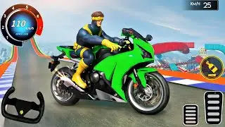 Mega Ramp Bike Racing Simulator 3D - Extreme Motocross Dirt Bike Stunt Racer - Android GamePlay #4