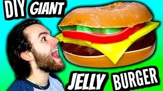 DIY Giant Jelly Burger! | How To Make HUGE Gummy Jello Cheeseburger Tutorial!