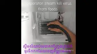 Fridge evaporator steam kill virus and bad smell, ការស្ទីមបំបាត់មេរោគនិងខ្លឹនកញ្ច្រែងត្រជាក់ទូរទឹកកក