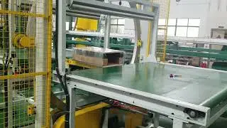 horizontal stretch wrapping machine for short object with belt conveyor