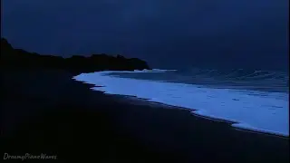 🌊 Night Ocean Sounds | Gentle Waves and Distant Breeze for Sleep and Mind Relaxation 🌙