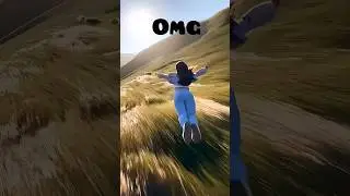 a girl flying #edit #funny #omg😧