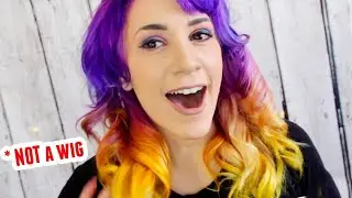 I'M A FREAKING SUNSET!!! Bleach blonde to BOLD hair color transformation