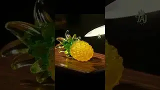 Forbidden Fruit: Satisfying Glass Pineapple ASMR Cut! 🍍🔪