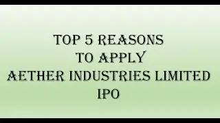 AETHER IPO Review : top 5 reason to apply AETHER INDUSTRIES LIMITED IPO #Shorts