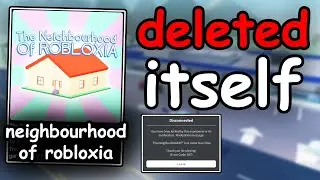 The Roblox Game That Deleted Itself..
