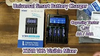 XTAR VX4 Visible Mixer Universal Smart Battery Charger 1st Capasity Tester For 1.5V AA / AAA