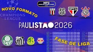 🎮SIMULAÇÃO: Paulistão 2026 com o Formato da CHAMPIONS? | Fase de Liga!