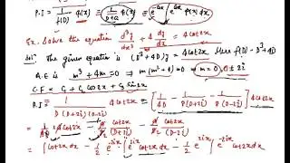 General Method of Finding Particular Integral, Particular Integral Solutions