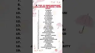 🔥 Top 30 Engineering Institutes in India 2025 | NIRF Ranking 📊 Best IITs, NITs & Universities 🎓✨