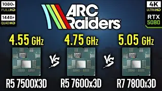 Ryzen 5 7500x3D vs Ryzen 5 7600x3D vs Ryzen 7 7800x3D in ARC Raiders | RTX 5080 [ 1080p, 1440p, 4K ]