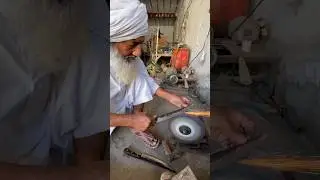 Old Man blacksmith making sickle with power of electric machine short video #blacksmith #viral #shor