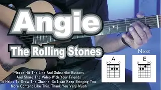 The BEST and EASIEST way to play ANGIE by THE ROLLING STONES. Guitar Play Along with Original Vocals