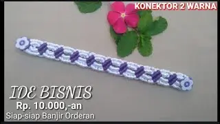 Tutorial Konektor Masker Tali Satin / Kur 2 Warna | Macrame Mask Connector