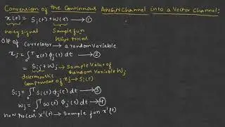 DC#21 Conversion of continuous AWGN channel into a vector channel || EC Academy