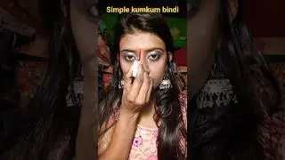 simple kumkum bindi😍 #makeup #kumkumdesign #kumkum  #eyemakeup #bindi #short