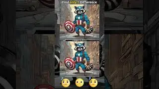 Captain America but Captain Raccoon 😆 Find the Difference - 009 #gpfun #shorts