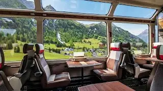 GLACIER EXPRESS FIRST CLASS: Most Expensive & Luxury train in Switzerland | 4K