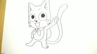 How To Draw Anime Happy Fairy Tail I Easy Anime Drawing Tutorial #animedrawing #anime