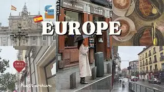 london to madrid travel vlog 🇬🇧🇪🇸 ~~ exploring cities, plaza mayor, coffee shop, transportation
